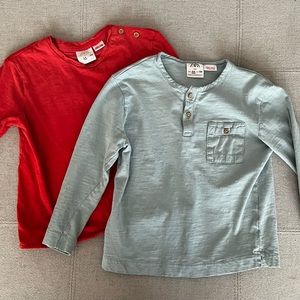 2 ZARA LONG SLEEVE TEES